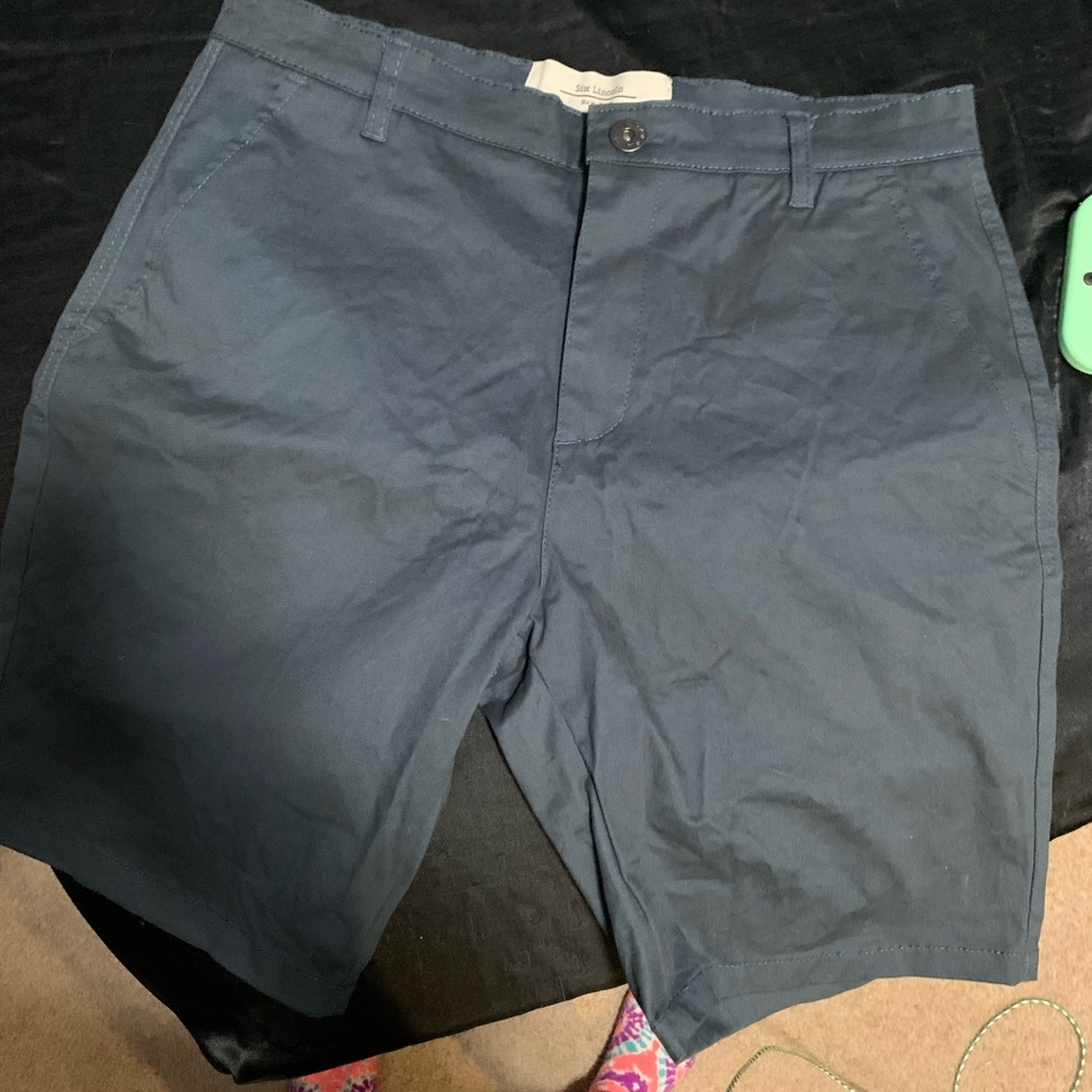 Mens navy blue shorts brand Six Lincoln